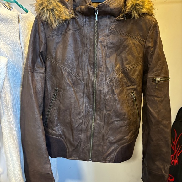 NWT Y2K leather jacket.  Xs - Picture 1 of 9